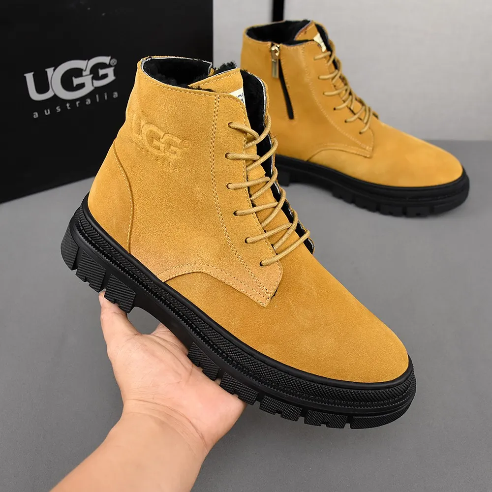 PP520🛜🛜🛜【ugg】The upper is made of waterproof nubuck, real wool lining, and non-slip rubber sole. Warm and comfortable, a must-have in winter! Men's size 38-44 (custom-made size 45 is non-refundable).